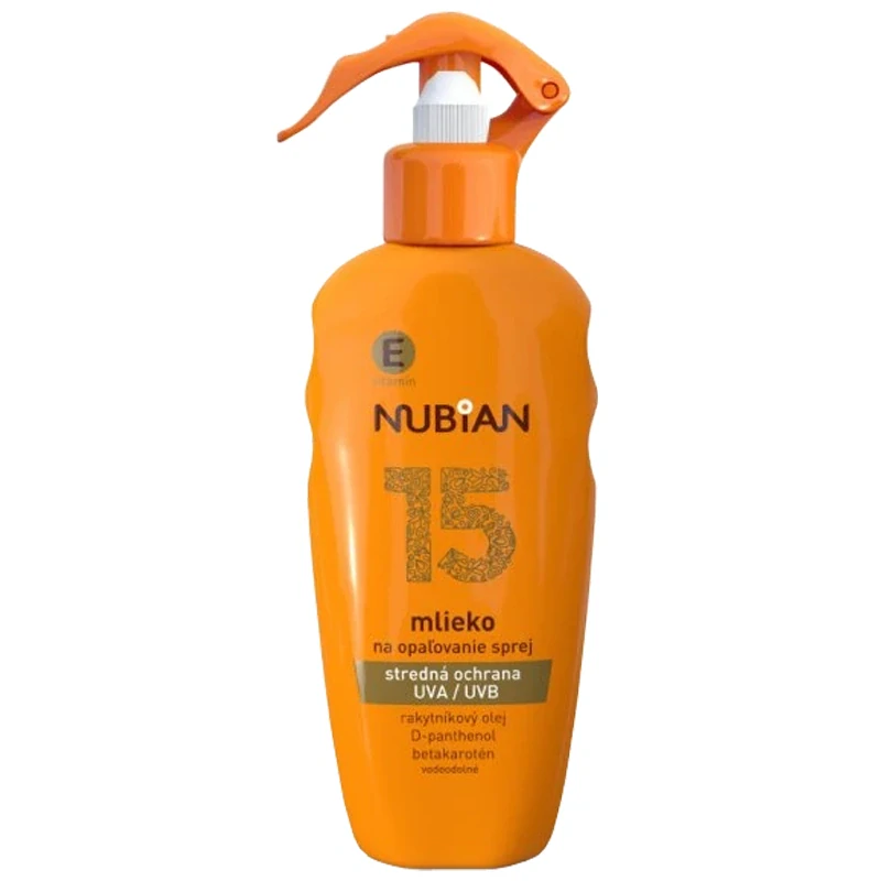 Nubian 15 mléko na opalování sprej 200 ml
