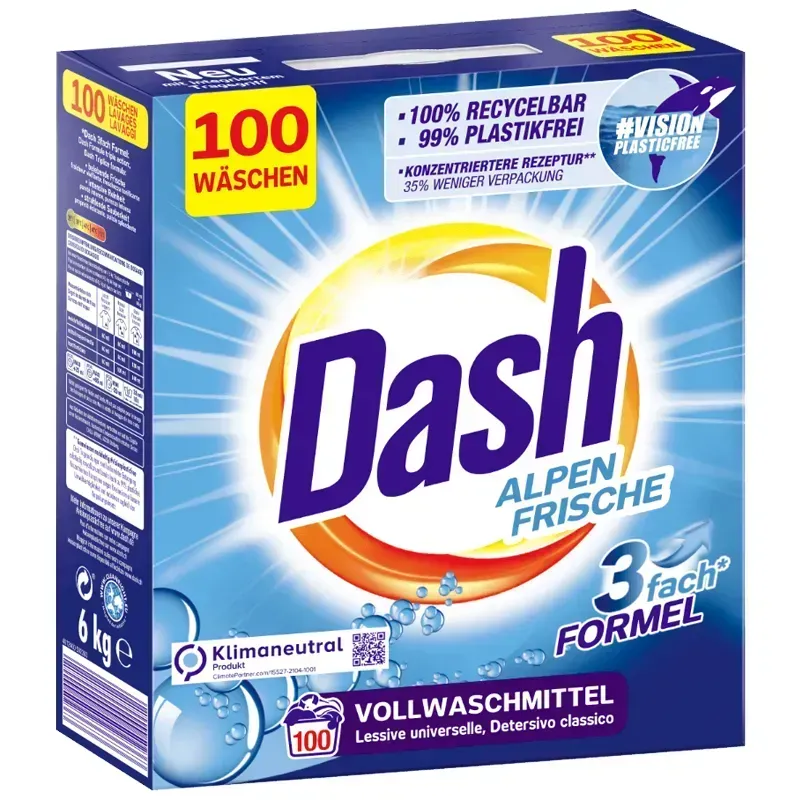 Dash Alpen Frische prací prášek 100 PD (6 kg)