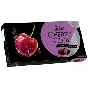 Ferrero Mon Chéri Cherry Club Cassis Vodka Limited Edition 157 g (15 pralinek)