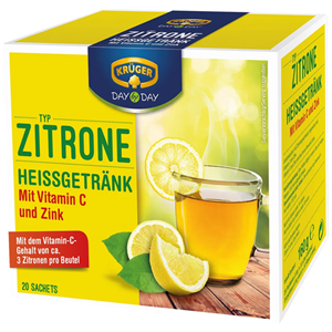Krüger DAY by DAY Heissgetränk Zitrone 160 g (20 sáčků)