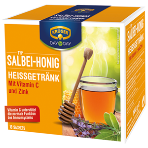 Krüger DAY by DAY Heissgetränk Salbei-Honig 144 g (18 sáčků)