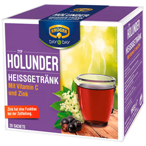 Krüger DAY by DAY Heissgetränk Holunder 160 g (20 sáčků)