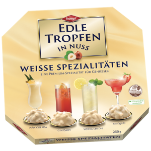 Edle Tropfen In Nuss Weisse Spezialitäten 250 g