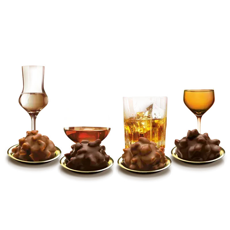 Edle Tropfen In Nuss Klassische Brände 250 g